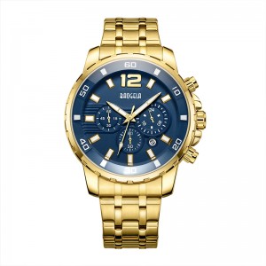 Baogela Quartz Men Gold Watch Top Brand Луксозна армия Военни китки часовници часовник Мъже релогио Маскулино Бизнес Wristwatch 22700